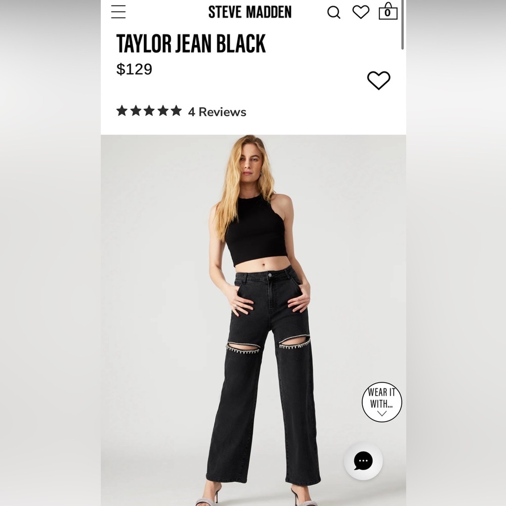 Women's Jeans with Beaded Detail